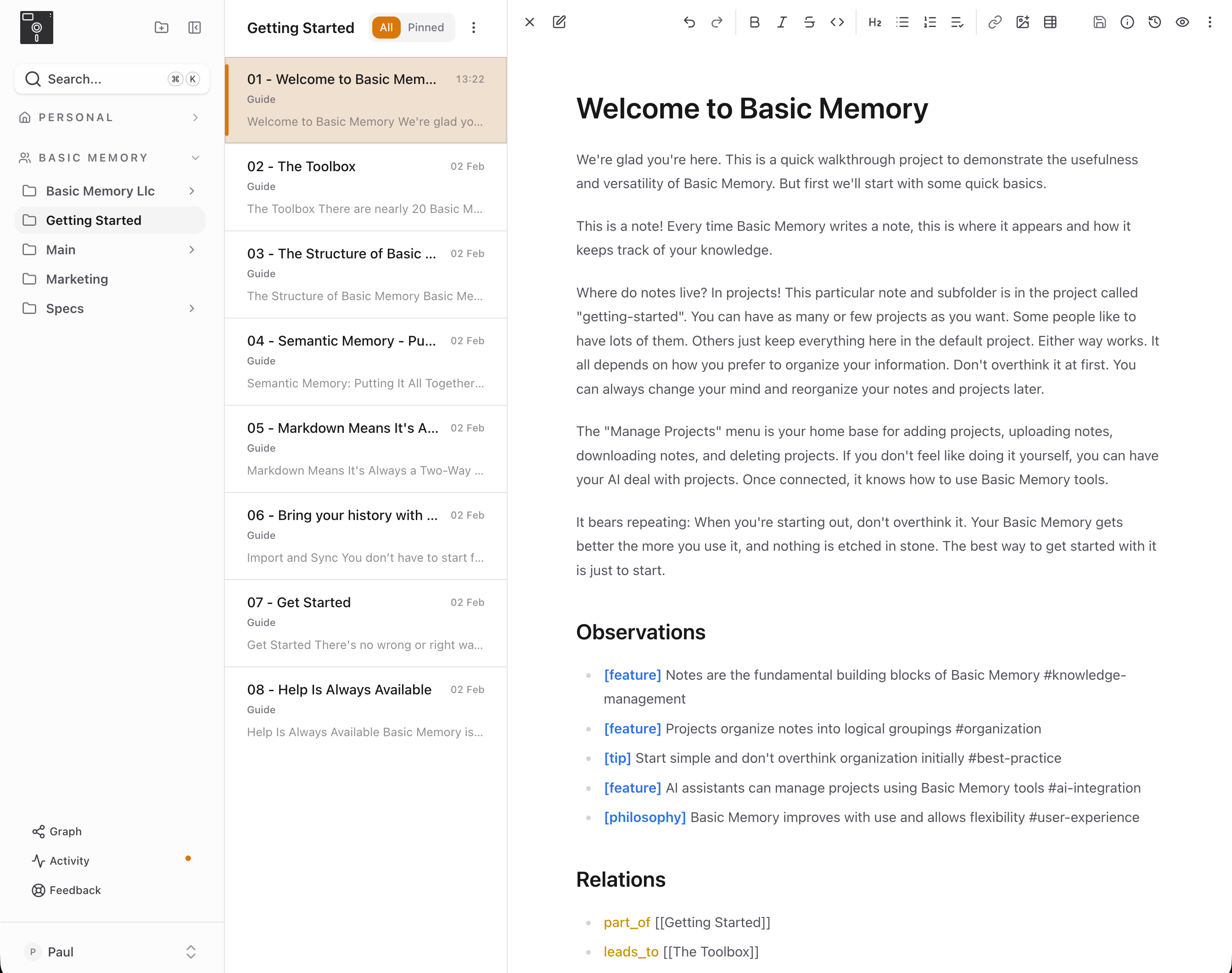 Your whole knowledge base, in one app
